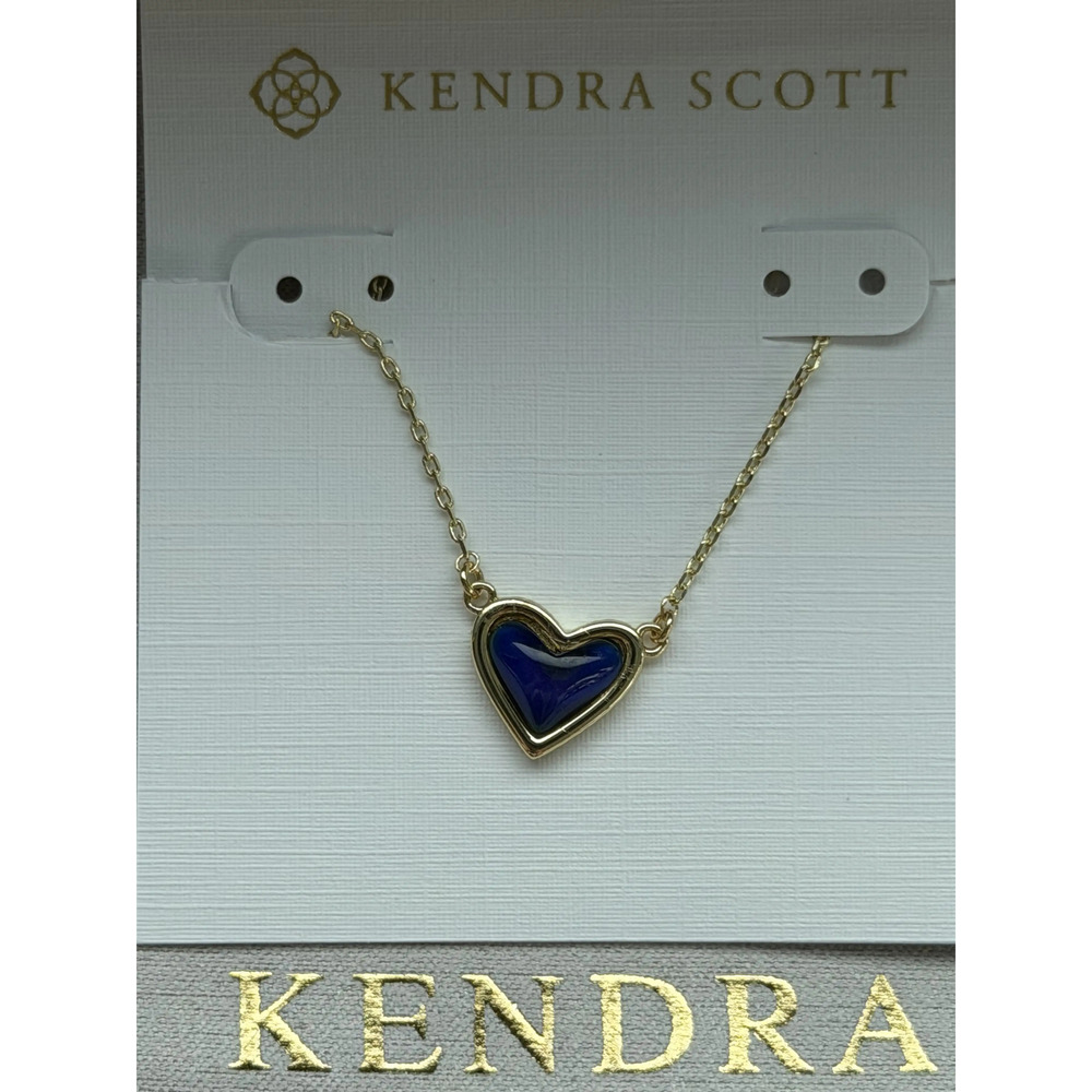 Kendra Scot Blue Heart Pendant Necklace